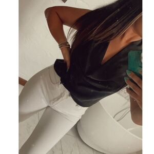 THEORY silk blend cowl neck blouse